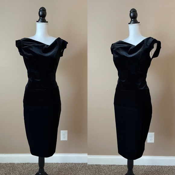 G.I.L.I. Dresses & Skirts - G.I.L.I. | Black Velour Cocktail Dress Sz 6